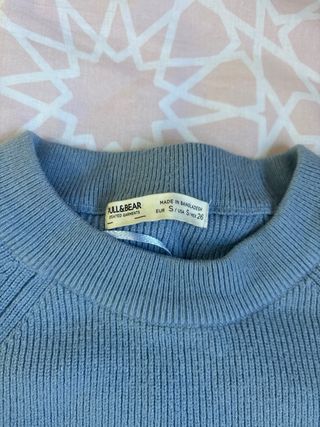 Jersey azul de canalé