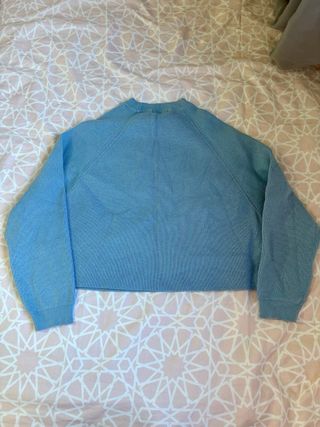 Jersey azul de canalé