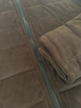 Abrigo acolchado Zara marrón chocolate XL