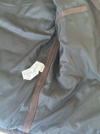 Abrigo acolchado Zara marrón chocolate XL