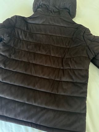 Abrigo acolchado Zara marrón chocolate XL