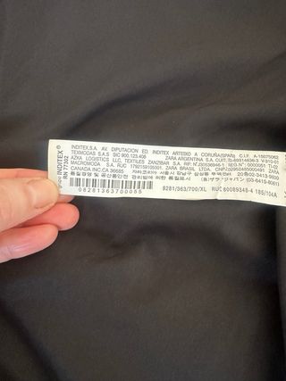 Abrigo acolchado Zara marrón chocolate XL