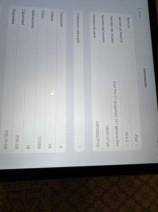 iPad Pro 11 M2 256GB Plata Caja con Cargador