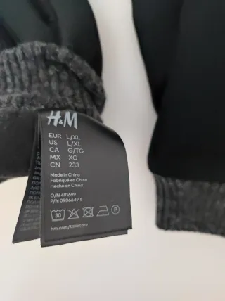 Guantes polares hombre negros y grises