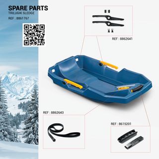 Trineo nieve plataforma con frenos 1 plaza Niños Wedze