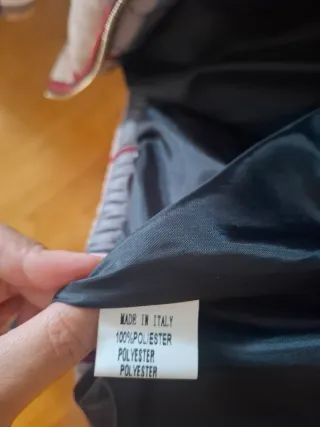 Plumífero cuadros beige y multicolor