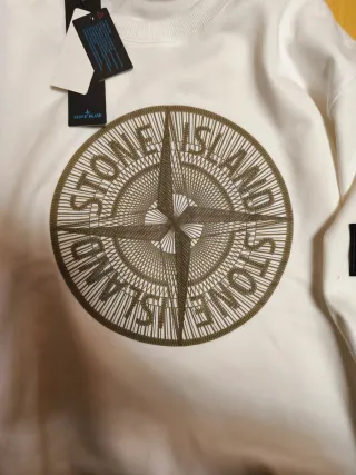 Sudadera Stone Island Blanca Talla L