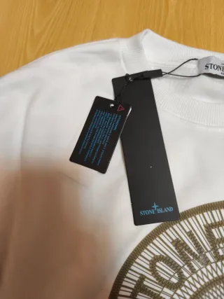 Sudadera Stone Island Blanca Talla L