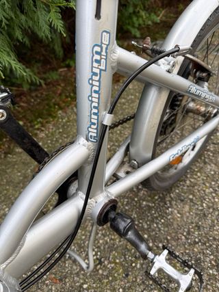 Bicicleta Plegable Aluminio Plata