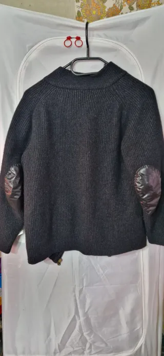 Sudadera cremallera gris M