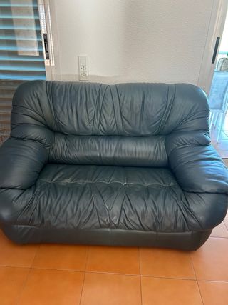 Sofá de 2 plazas de piel