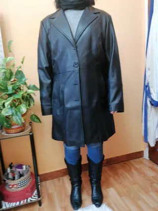 Chaqueta de piel negra Talla 46