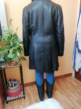 Chaqueta de piel negra Talla 46