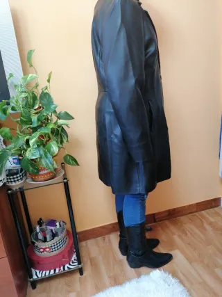 Chaqueta de piel negra Talla 46