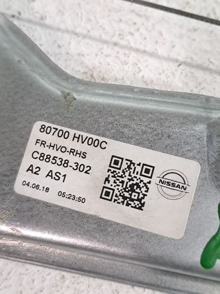 ELEVALUNAS DELANTERO DERECHO NISSAN QASHQAI I (J10, NJ10)