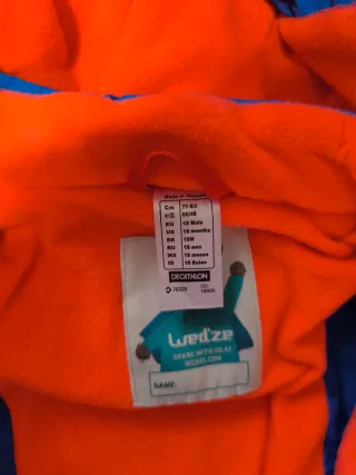 Mono de invierno azul 18 meses