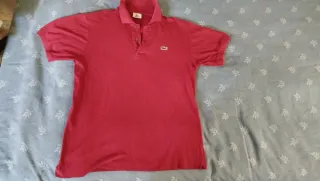 Camiseta Lacoste Roja Talla 5 (48-50)