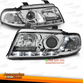 FAROS LED LUZ DIURNA AUDI A4 B5 94 – 99   CROMADO