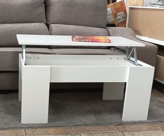 Mesa Centro Tapa Elevable, *Blanca*. ¡EN REBAJA!