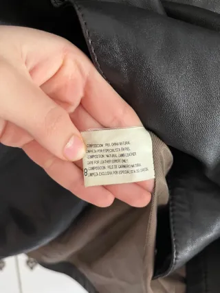 Chaqueta de cuero de ovino  marrón