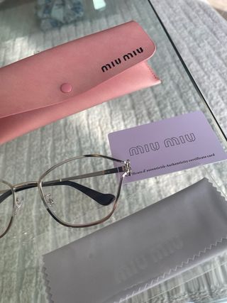 Gafas Miu Miu Metálicas Plateadas