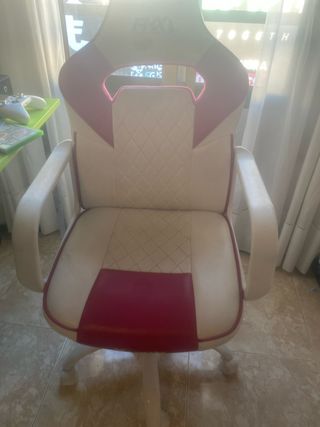 Silla Gamer Blanca y Rosa