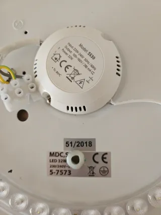 Lámpara de Techo/Pared Blanca Luz LED