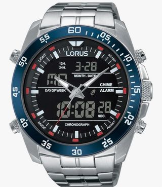 Reloj Lorus Analógico-Digital Plata y Azul