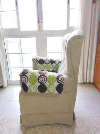 Sofá balancín beige tela