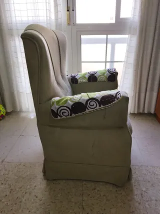 Sofá balancín beige tela