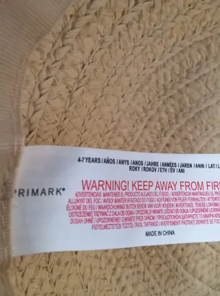 Sombrero de paja niña multicolor