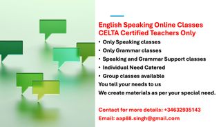 English Online Classes Native/CELTA Certified