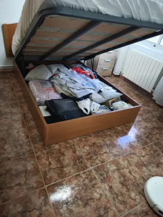 Canapé abatible madera y tela