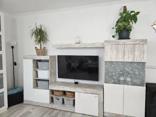 Mueble Salón Blanco y Madera COMO NUEVO