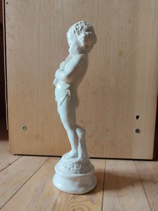 Figura Querubín Porcelana Flauta