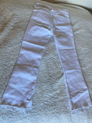 Pantalones Zara Campana Blancos Talla 34