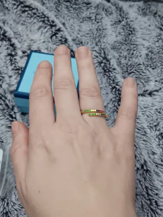 Anillo Luxenter circonitas multicolor ajustable