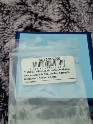 Anillo Luxenter circonitas multicolor ajustable