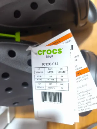 Crocs Talla 41-42 Gris Antracita Nuevas