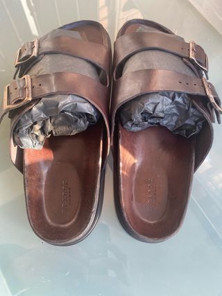 Sandalias Brador Piel Marrón Talla 45