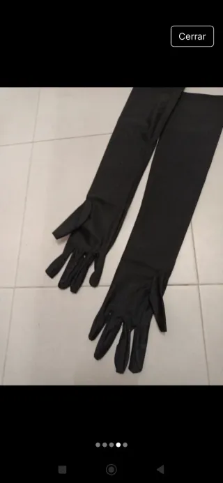 Guantes largos negros