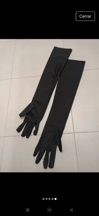 Guantes largos negros