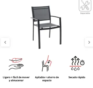 Mesa de jardín cristal y metal