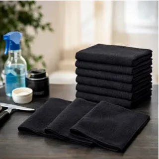 Panni Microfibra Neri 25x25 cm - 12 Pezzi