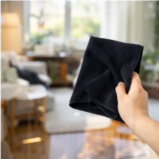 Panni Microfibra Neri 25x25 cm - 12 Pezzi