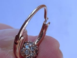 Pendientes Aro Pandora Oro Rosa Pavé