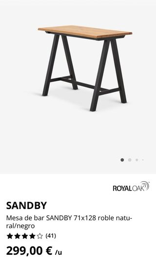 Mesa alta y 4 sillas