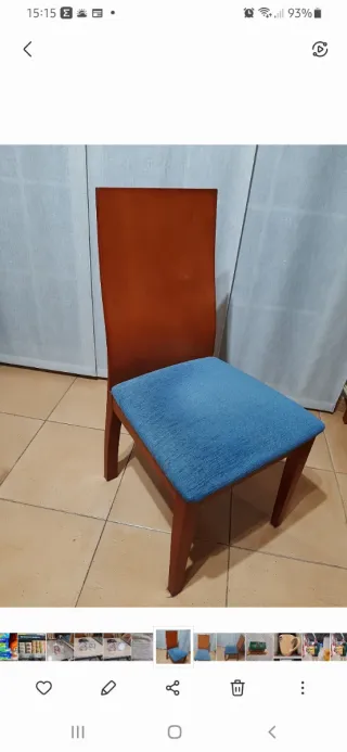 4 Sedie da pranzo imbottite