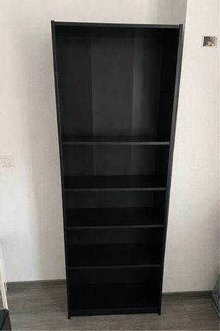 Estantería negra 5 baldas 180x60x24 cm