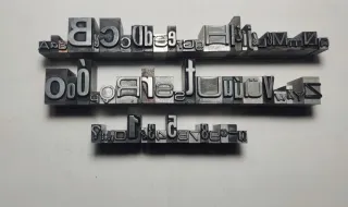 TIPOGRAFÍA IMPRENTA ANTIGUA LETRAS NÚMEROS